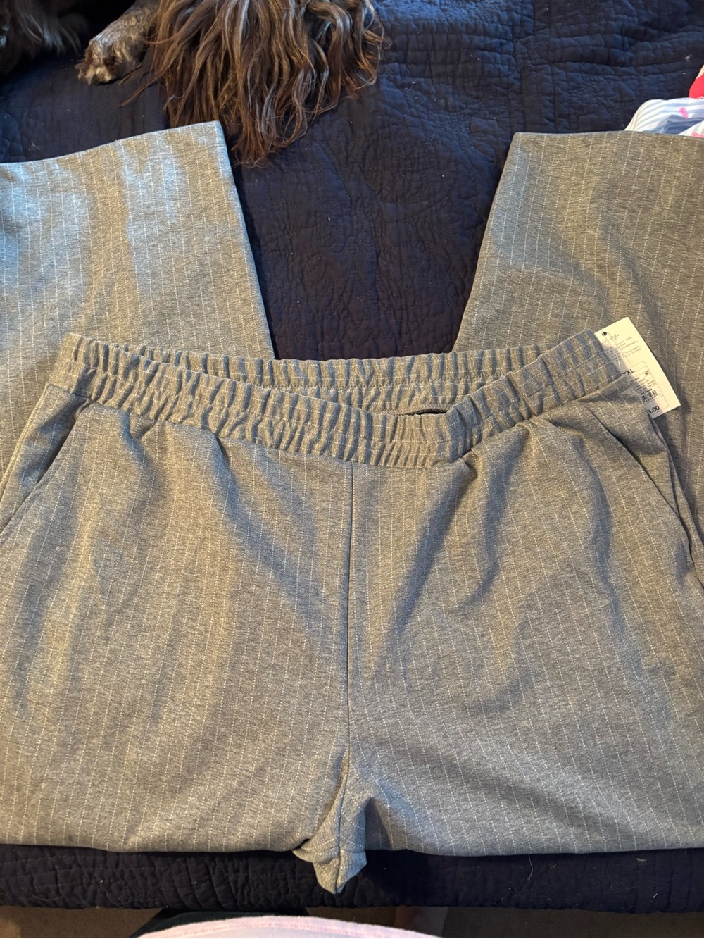 a new day Gray Pinstripe Straight Leg Pants